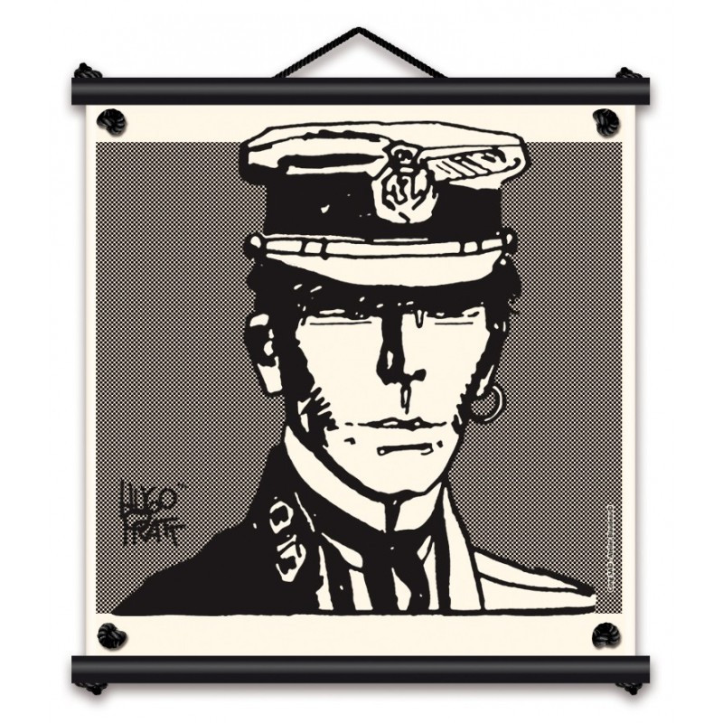 Toile tendue Corto Maltese portrait - 60 x 60 cm