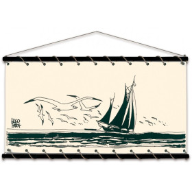 Toile tendue coton Corto Maltese - Voilier