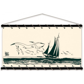 Toile tendue Corto Maltese le voilier - 150 x 80 cm