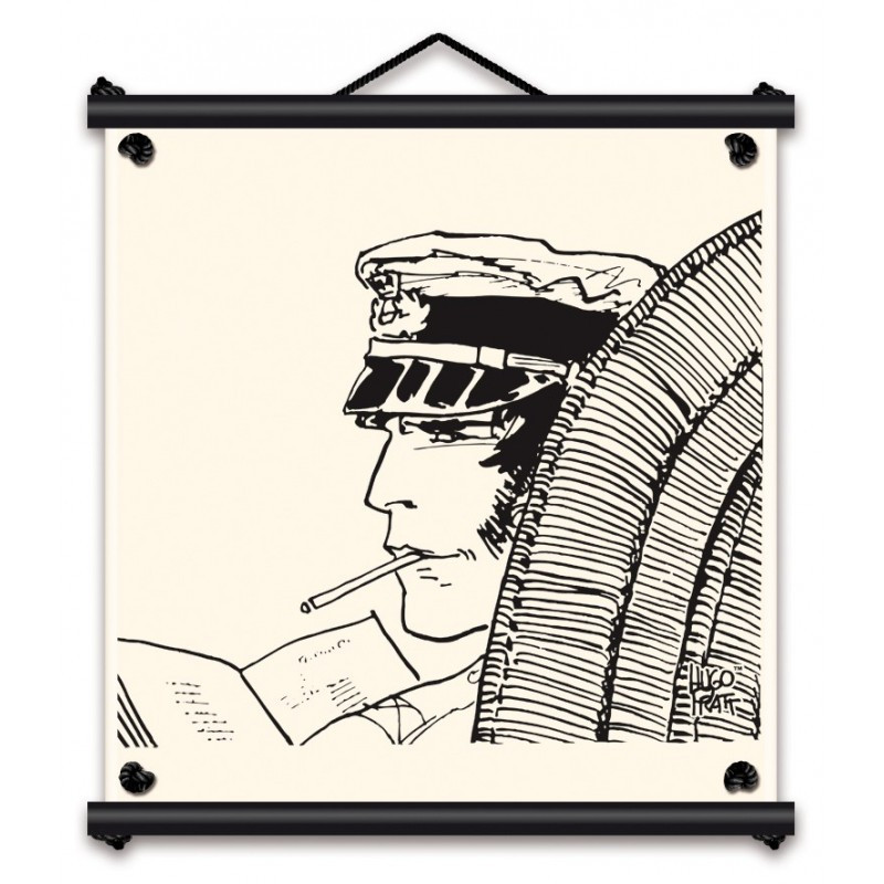 Toile tendue coton Corto Maltese - Lecture