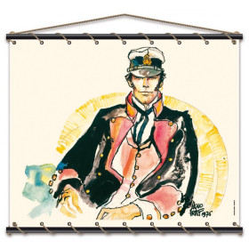 Toile tendue Corto Maltese aquarelle