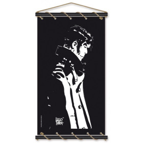 Toile tendue coton Corto Maltese - Penseur - noir