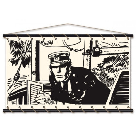 Toile tendue Corto Maltese port d'cal écru - 135 x 85 cm