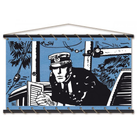 Toile tendue coton Corto Maltese - Port Ducal - bleu