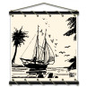 Toile tendue coton Corto Maltese - Adieu - écru