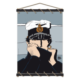 Toile tendue coton Corto Maltese - Marin - gris / bleu