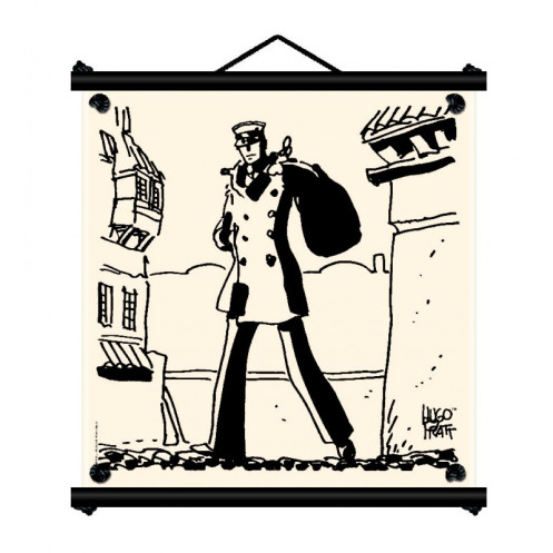 Toile tendue Corto Maltese partir - 60 x 60 cm