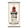 Toile tendue phare des baleines grand modèle - 75 x 150 cm