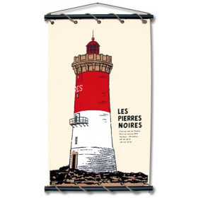 Toile tendue coton phare des pierres noires