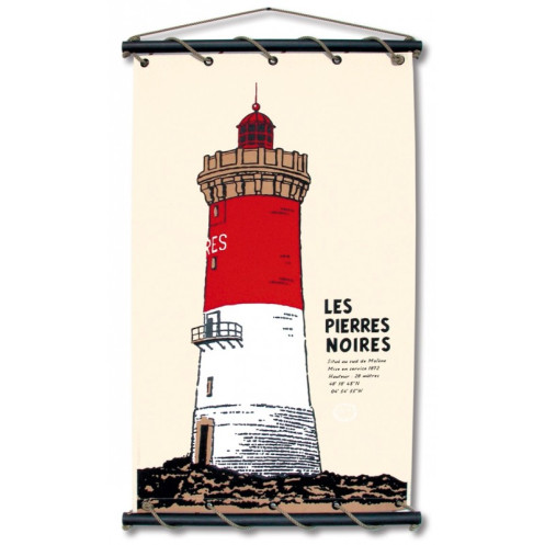 Toile tendue phare des pierres noires - 65 x 110 cm