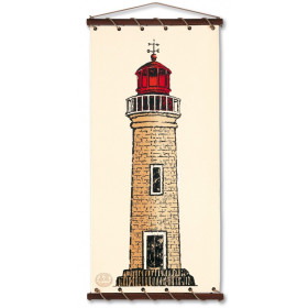 Toile tendue coton phare la lanterne rouge
