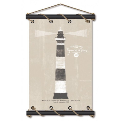 Toile tendue phare de France - 50 x 70 cm