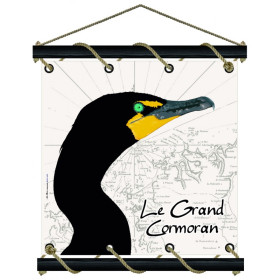 Toile tendue le grand cormoran - 45 x 45 cm