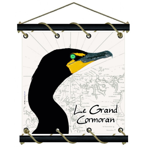 Toile tendue le grand cormoran