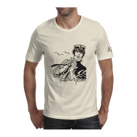 Tee shirt Corto Maltese - dans le vent - manches courtes écru