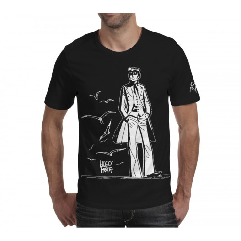 Tee shirt Corto Maltese - Debout - manches courtes noir