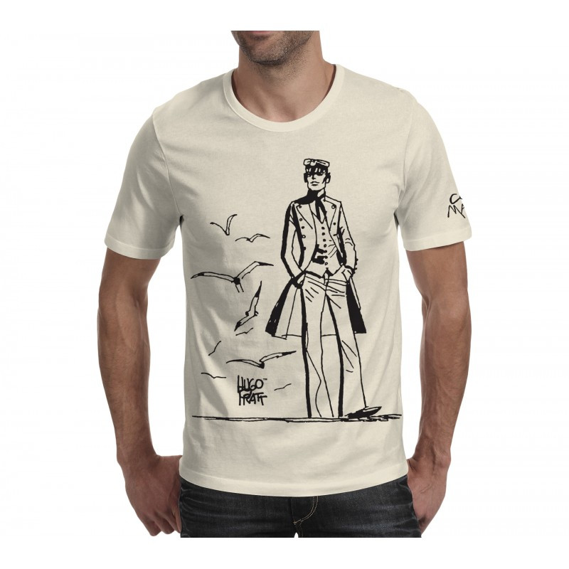 Tee shirt Corto Maltese - Debout - manches courtes écru