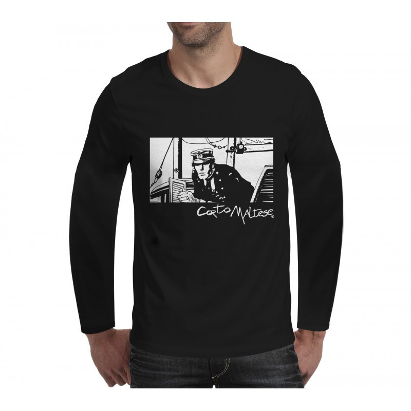 Tee shirt Corto Maltese - Port Ducal - manches longues noir