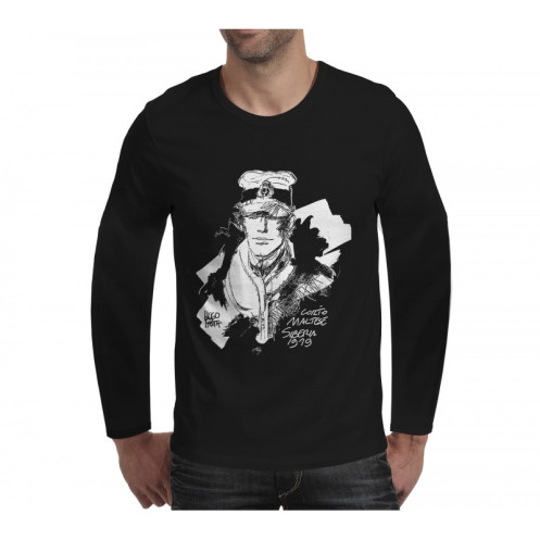 Tee shirt Corto Maltese - Sibérie - noir - manches longues Tee shirt Corto Maltese - Sibérie - noir - manches longues