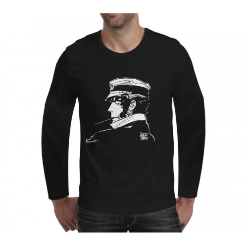 Tee shirt Corto Maltese - Cigarette - noir - manches longues Tee shirt Corto Maltese - Cigarette - noir - manches longues