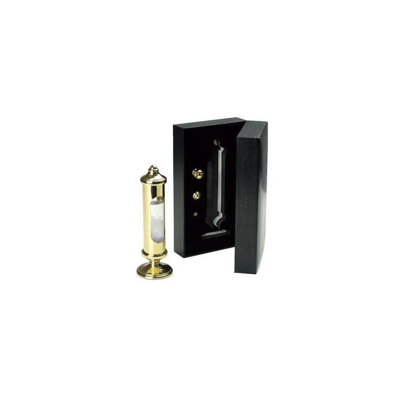 Weems brass Stormglass in black gift box