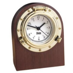 Horloge de bureau Porthole - laiton