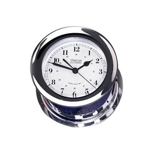 Chrome plated Atlantis quartz ship's Bell Clock