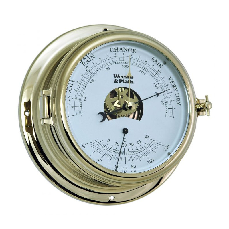 Endurance II 135 brass barometer & thermometer