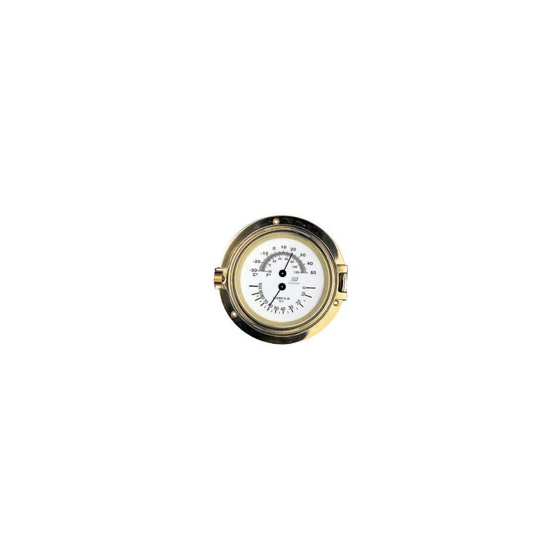 Plastimo Thermometer and Hygrometer - 4.5" - Brass