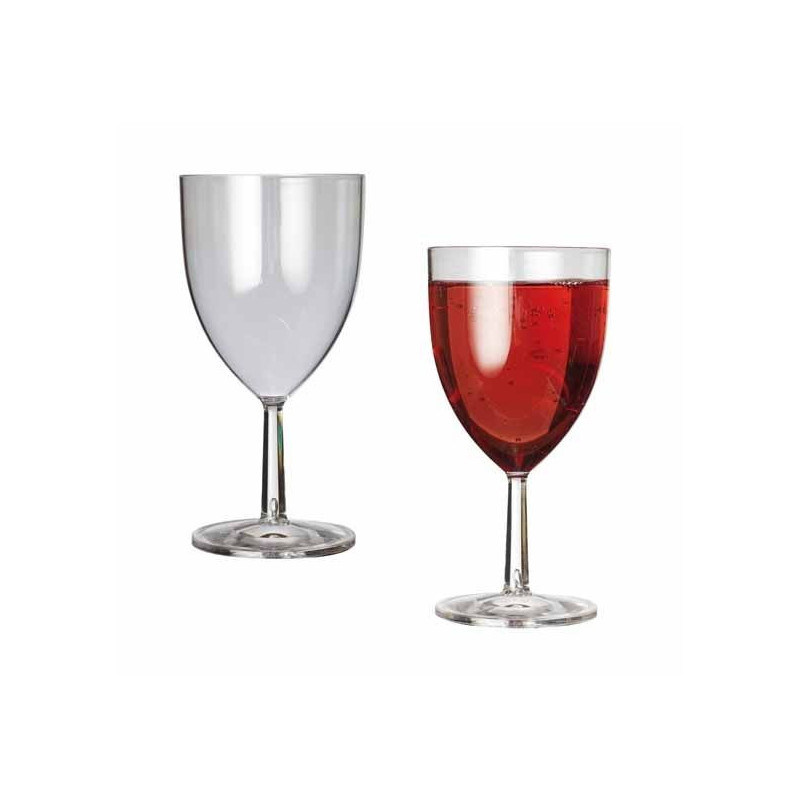 Clarity polycarbonate wine glass