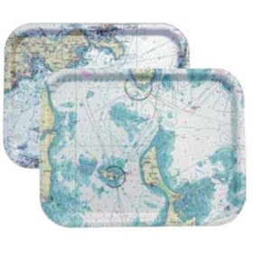 Plateau motif carte marine