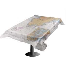 Tablecloth - Channel nautical chart pattern