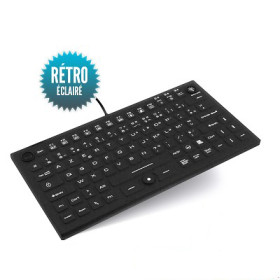 Clavier étanche rigide rétroéclairé - Seatronic - IP68 - 220 x 10 mm