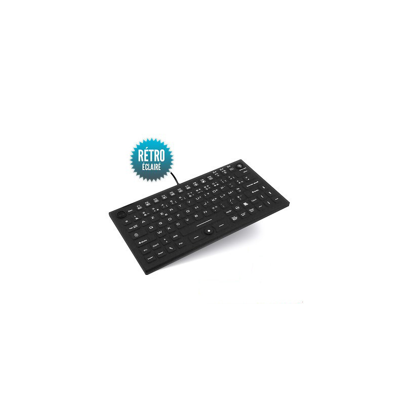 Seatronic Backlit Rigid Waterproof Keyboard - IP68 - 220 x 10 mm