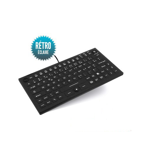 Seatronic Backlit Rigid Waterproof Keyboard - IP68 - 220 x 10 mm