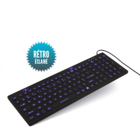 Clavier étanche rigide rétro-éclairé