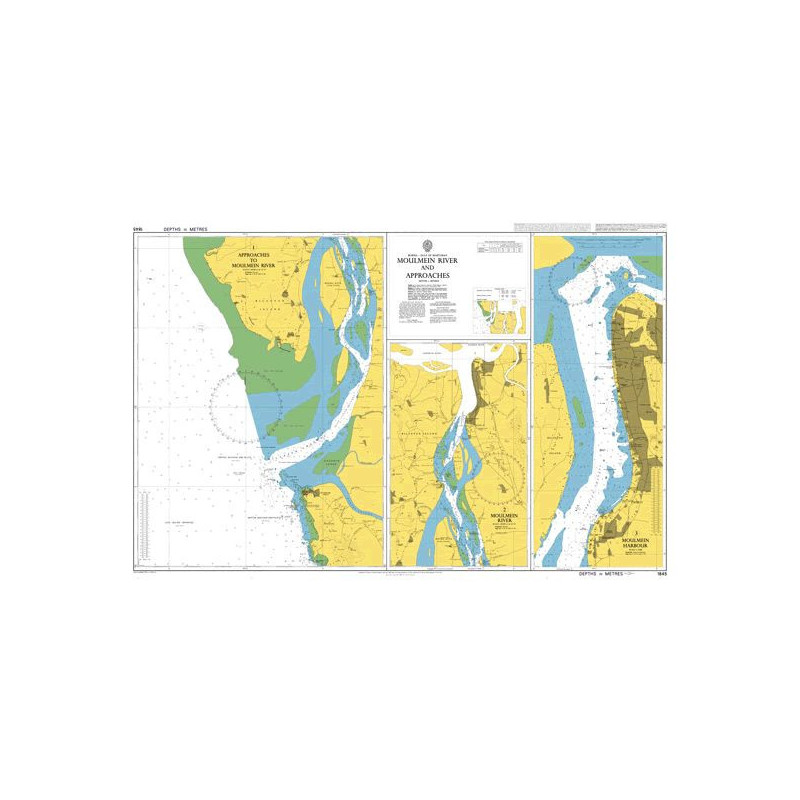 Admiralty - 1845 - Mawlamyine (Moulmein) River and Approaches