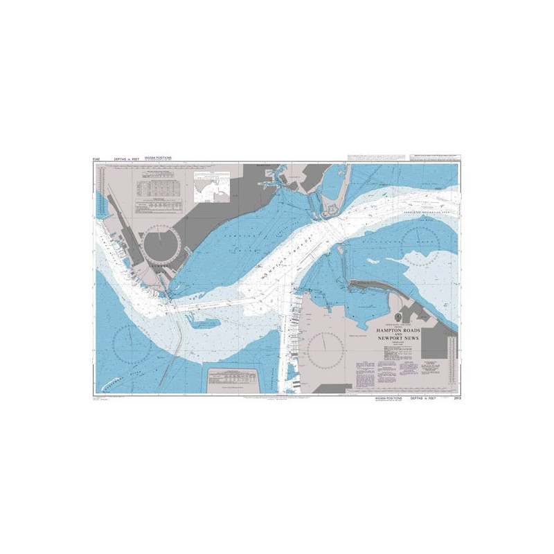 Admiralty - 2813 - carte marine - Hampton Roads et Newport News
