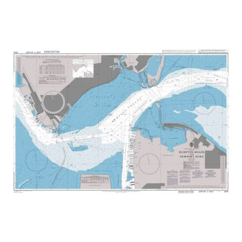 Admiralty - 2813 - nautical chart - Hampton Roads and Newport News