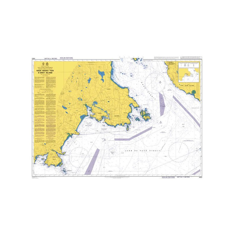 Admiralty - 4953 - nautical chart - Race Rocks to/a D'Arcy Island