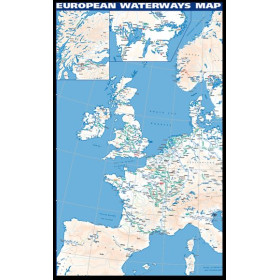Map of European Waterways, poster