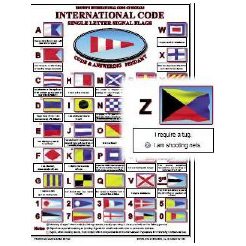 Brown, Son & Ferguson Ltd - Browns International Code of Signals Card - Large