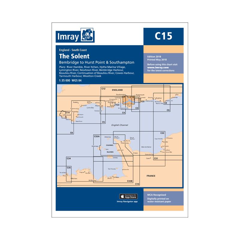Imray - C15 - The Solent - Bembridge to Hurst Point and Southampton