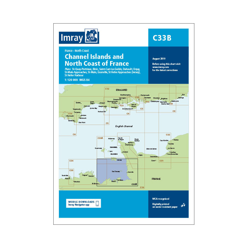 Imray - C33B - Channel Islands and North Coast of France - Jersey to Mont St-Michel and Baie de Saint-Brieuc