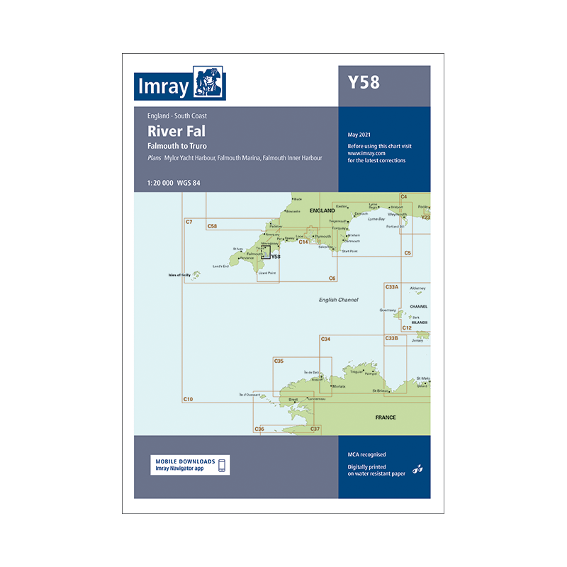 Imray - Y58 - River Fal - Falmouth to Truro
