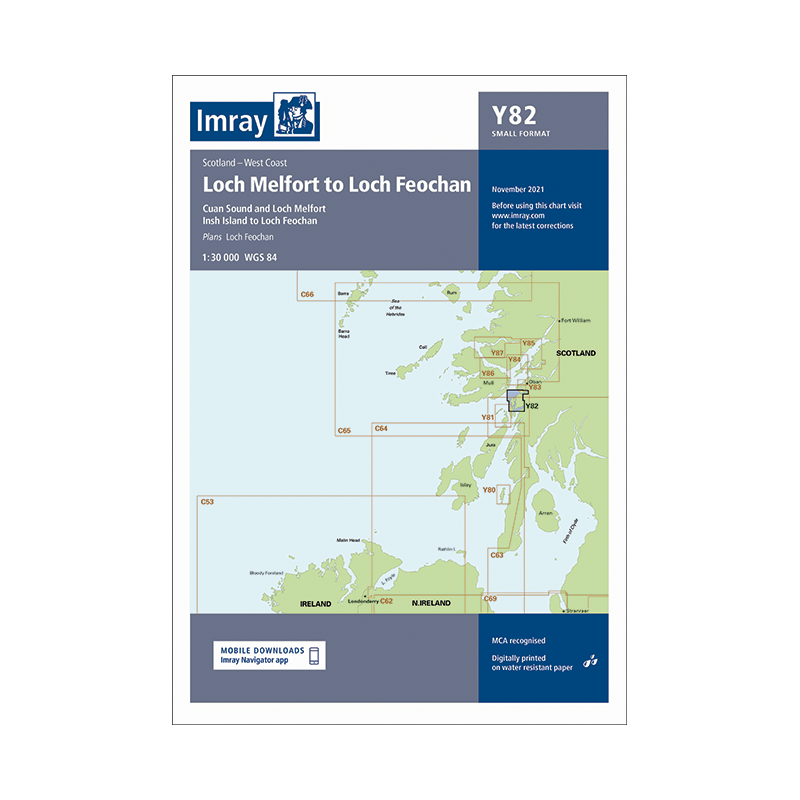 Carte marine Imray - Y82 - Loch Melfort to loch Feochan