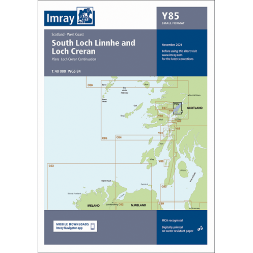 Carte marine Imray - Y85 - South loch Linnhe and loch Creran