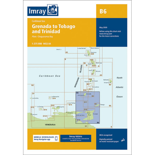 Imray - B6 - Grenada to Tobago and Trinidad - Passage Chart