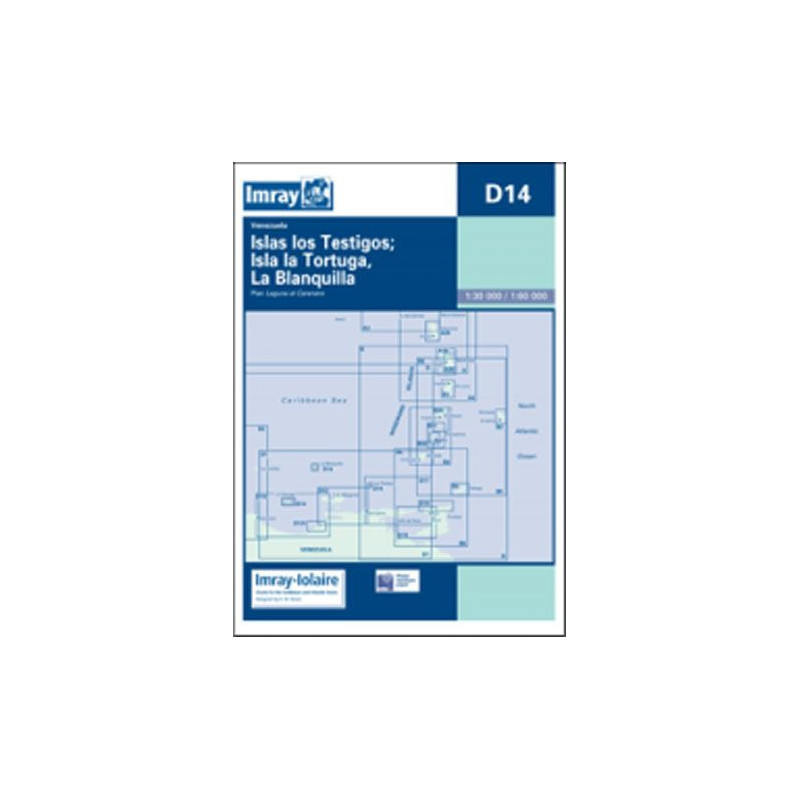 Carte marine Imray - D14 - Islas Los Testigos, Isla La Tortuga, La Blanquilla