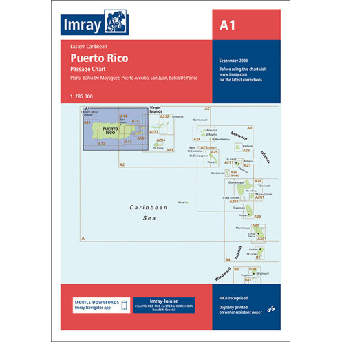 Imray - A1 - Puerto Rico - Passage Chart